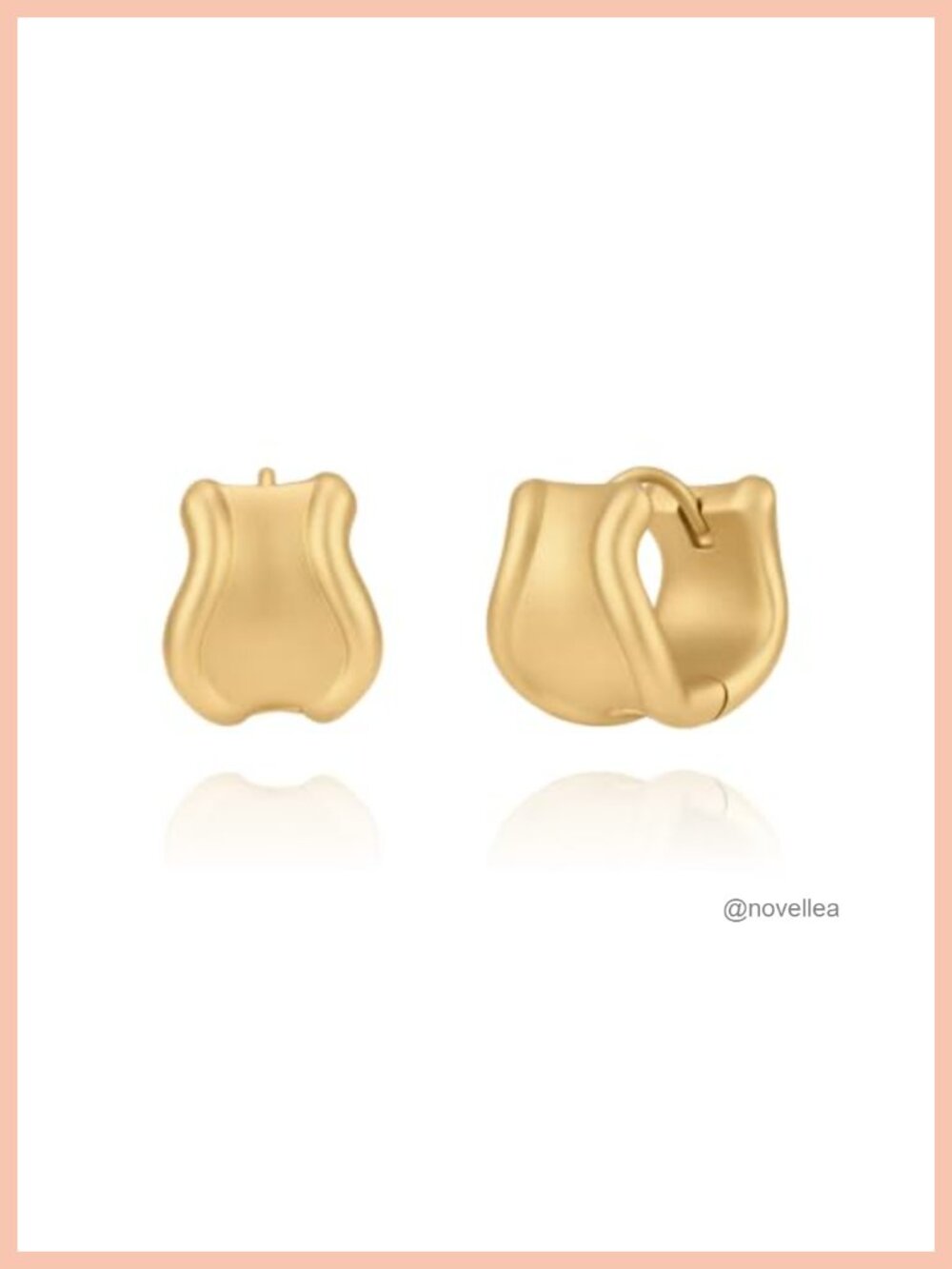Gold Plated Huggie Hoop Earrings with Hypoallergenic Posts